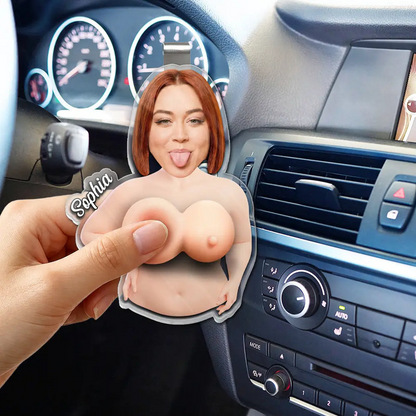 Custom Photo Just One More Poke - Personalized Squishy Acrylic Car Visor Clip