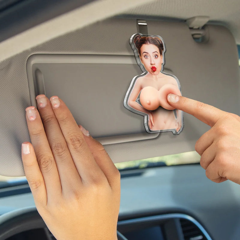 Custom Photo Just One More Poke - Personalized Squishy Acrylic Car Visor Clip