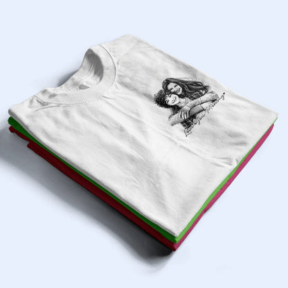 Custom Photo Pencil Sketch Family Dog Cat Portrait - Personalized T Shirt