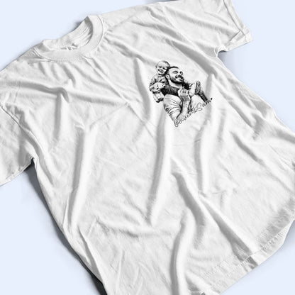 Custom Photo Pencil Sketch Family Dog Cat Portrait - Personalized T Shirt