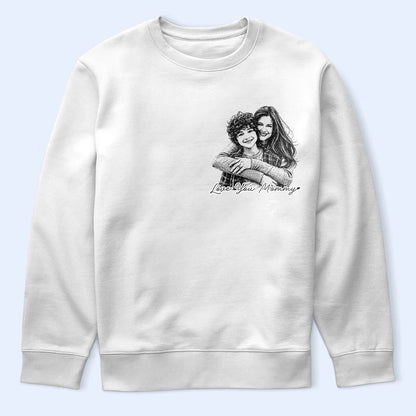 Custom Photo Pencil Sketch Best Dad Grandpa Ever Family Portrait - Personalized T Shirt