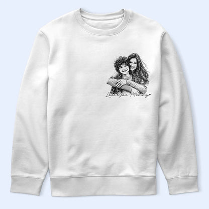 Custom Photo Pencil Sketch Family Dog Cat Portrait - Personalized T Shirt