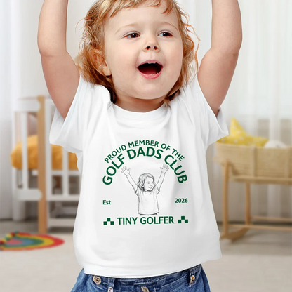 Custom Photo Pencil Sketch Proud Member Of The Golf Dads Club - Personalized T Shirt