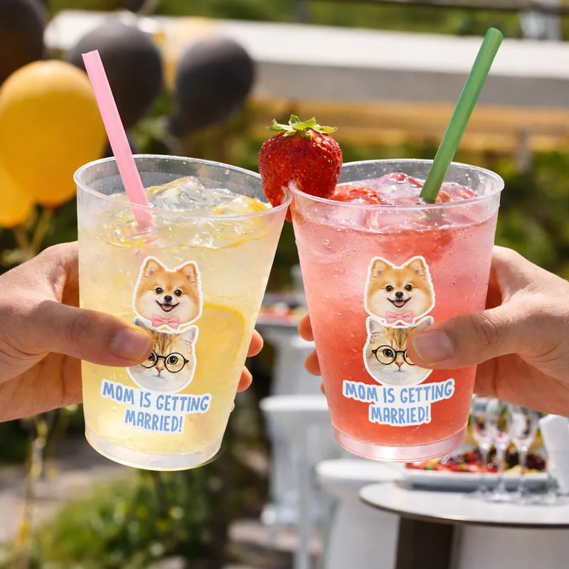 Custom Photo Pet Face Bachelorette Party - Personalized Frosted Cups