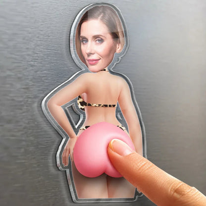 Custom Photo Summer Calling Booty - Personalized Squishy Acrylic Fridge Magnet