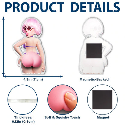 Custom Photo Summer Calling Booty - Personalized Squishy Acrylic Fridge Magnet