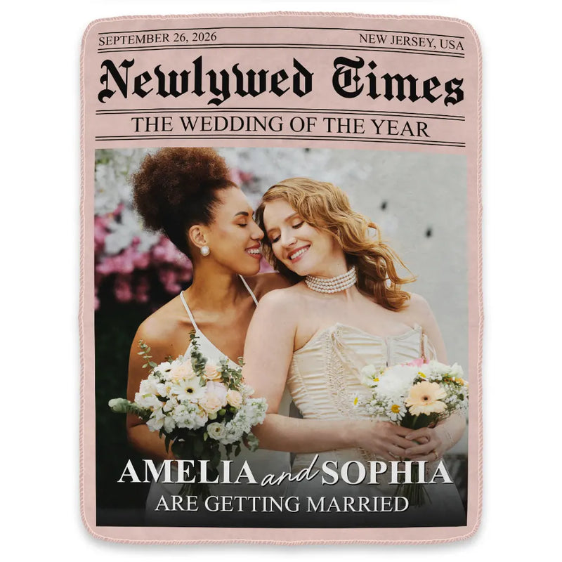Custom Photo The Wedding Times - Personalized Fleece Blanket