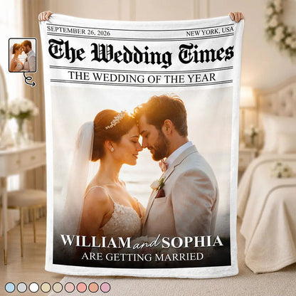 Custom Photo The Wedding Times - Personalized Fleece Blanket
