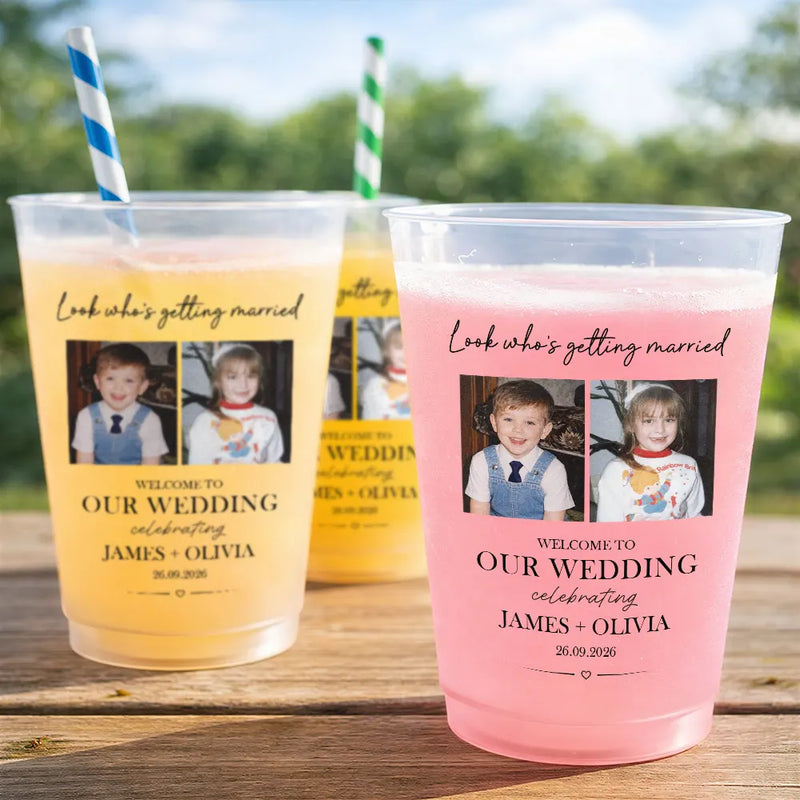 Custom Photo These Kids Got Married Vintage - Personalized Frosted Cups