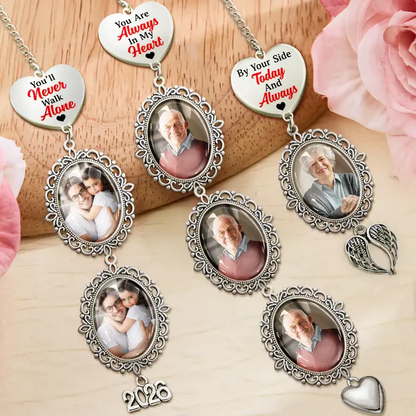 Custom Photo Wedding Walking Beside You Memorial - Personalized Wedding Charm