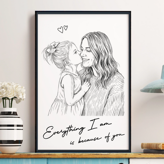 Custom Photo Mother's Day Gift For Mum, Mom, Wife - Personalized Poster