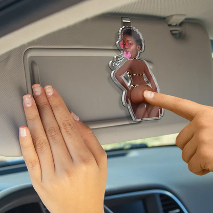 Custom Photo Summer Calling Booty - Personalized Squishy Acrylic Car Visor Clip