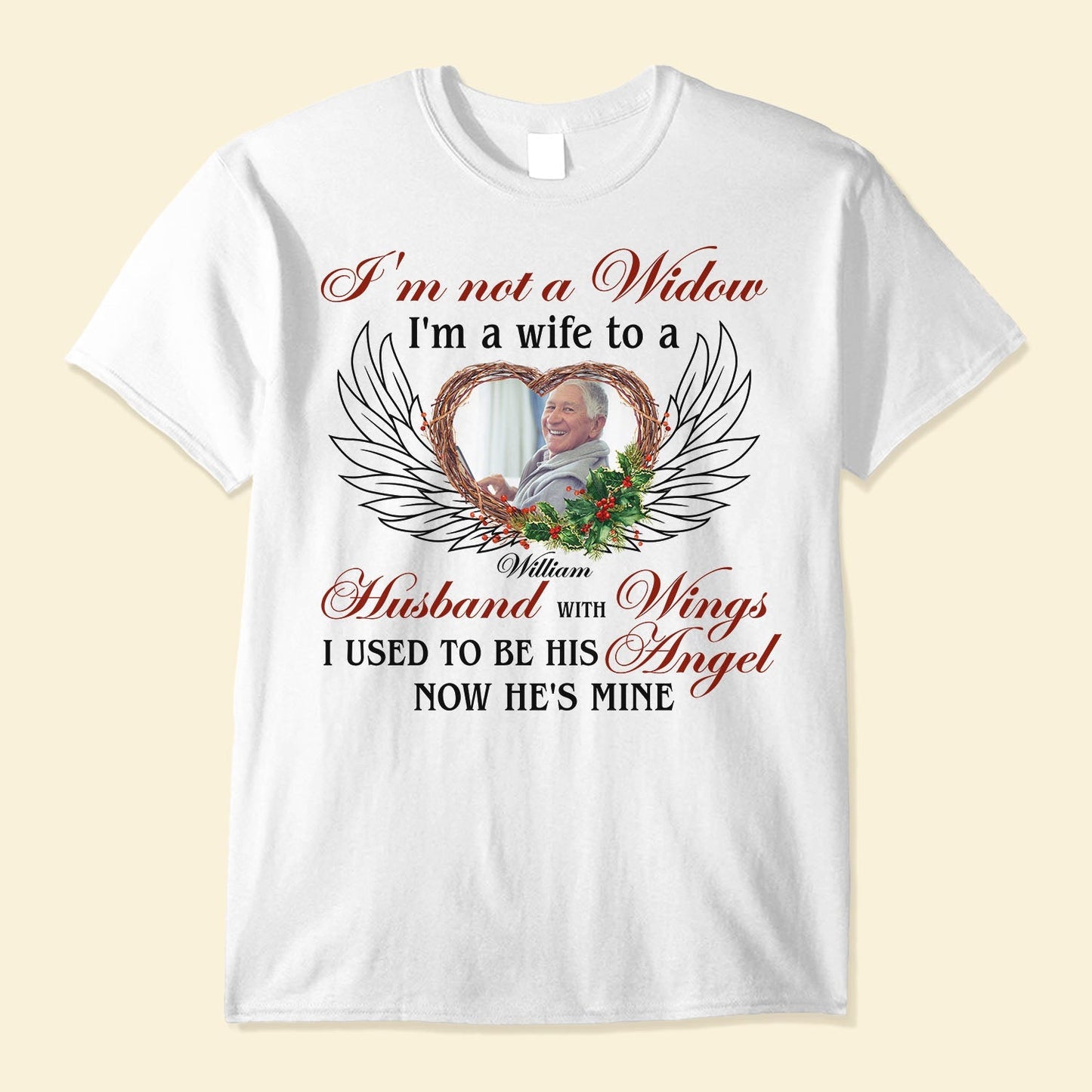 I'm A Wife To A Husband With Wings - Personalized Photo Shirt