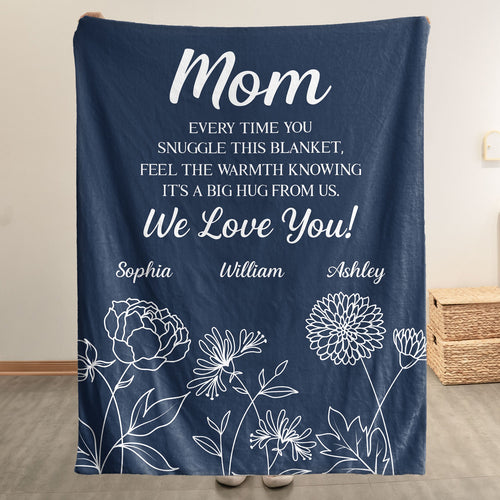 Feel The Warmth Knowing It's A Big Hug From Us - Personalized Blanket