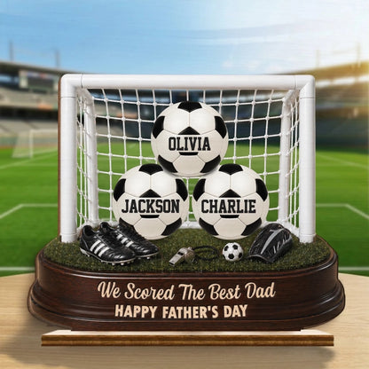Custom Soccer World Cup Wooden Plaque - Personalized Father's Day Gifts For Dad, Grandpa, Soccer Lovers, Sports Fans, Sports Lovers - Game Day, Dad Day