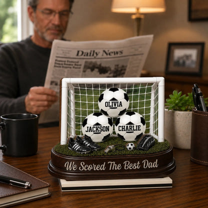 Custom Soccer World Cup Wooden Plaque - Personalized Father's Day Gifts For Dad, Grandpa, Soccer Lovers, Sports Fans, Sports Lovers - Game Day, Dad Day