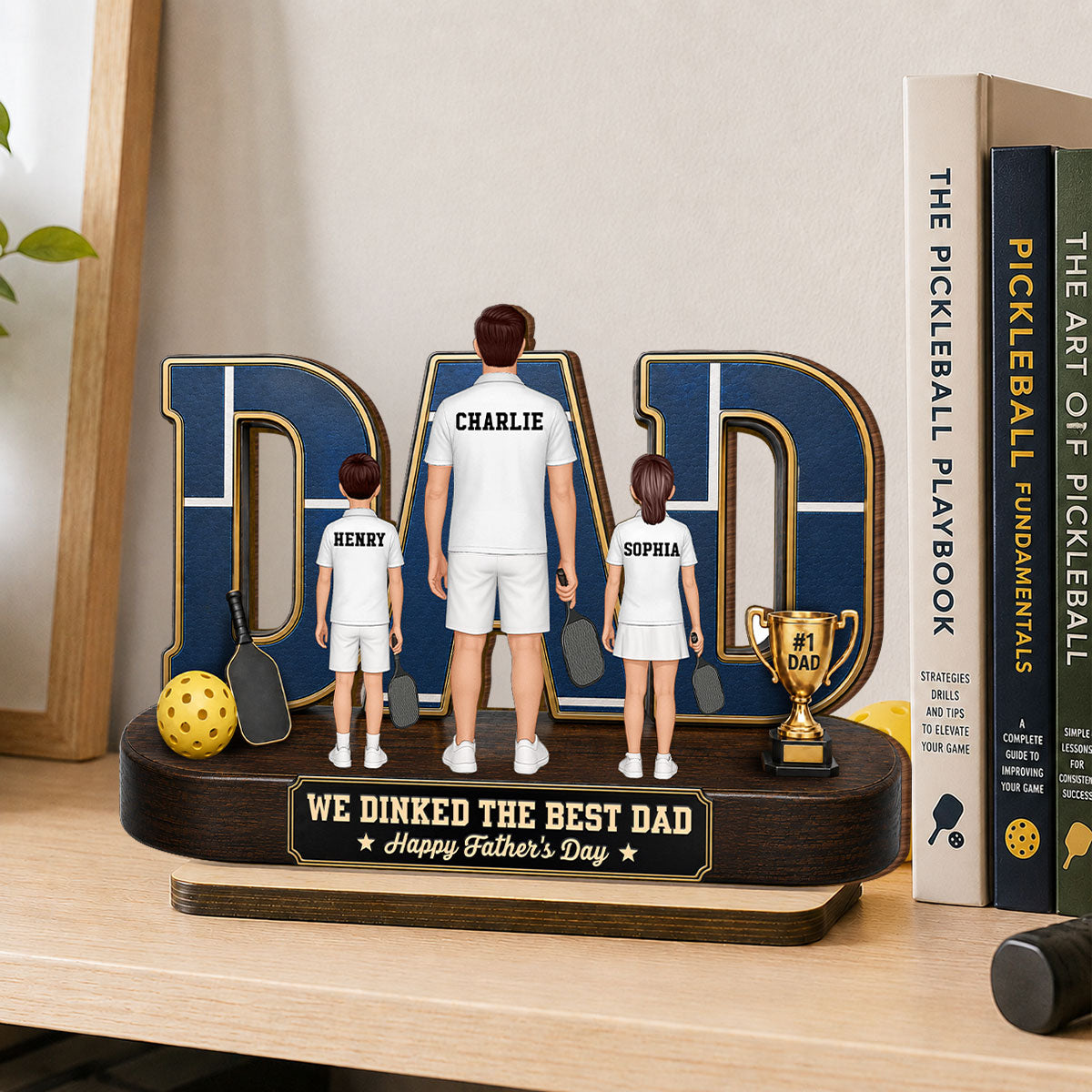 Pickleball Dad Legend We Dinked The Best Dad - Personalized Wooden Plaque - Father's Day Gift For Dad, Husband Pickleball Lovers