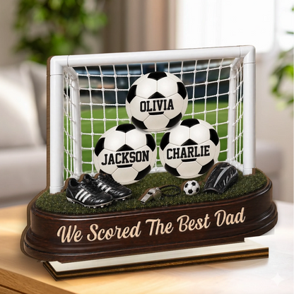 Custom Soccer World Cup Wooden Plaque - Personalized Father's Day Gifts For Dad, Grandpa, Soccer Lovers, Sports Fans, Sports Lovers - Game Day, Dad Day
