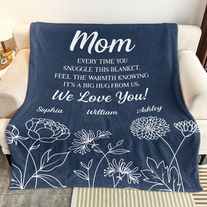 Feel The Warmth Knowing It's A Big Hug From Us - Personalized Blanket