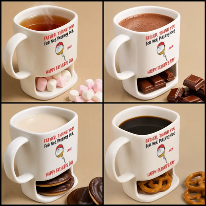 Dad Thank You For Not Pulling Out Funny Swimming Champion - Personalized Cookie Mug
