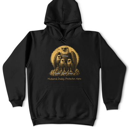 Eagle Father And Kids Retro Style Best Dad Ever - Personalized T Shirt