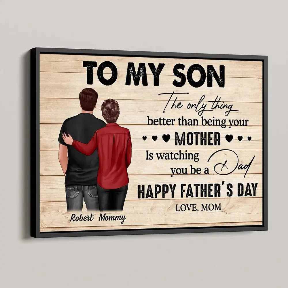 Family - To My Son Happy Father's Day - Personalized Poster