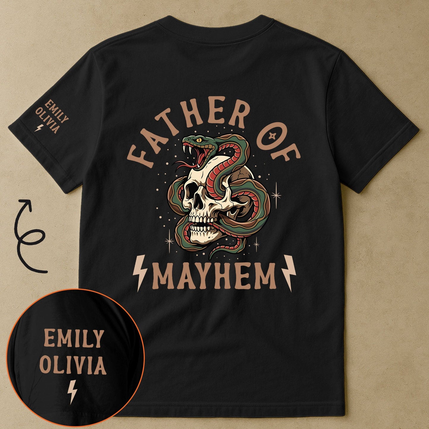 Father's Day Gift, Father Of Mayhem - Personalized Shirt