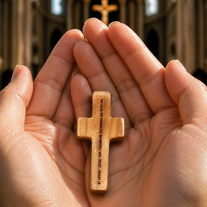 Favorite Bible Verse - Personalized Wooden Pocket Prayer Cross