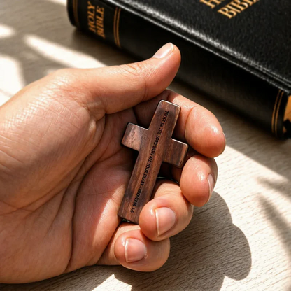 Favorite Bible Verse - Personalized Wooden Pocket Prayer Cross