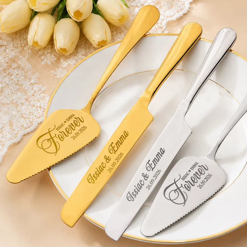 Forever Couple Wedding - Personalized Cake Cutting Set