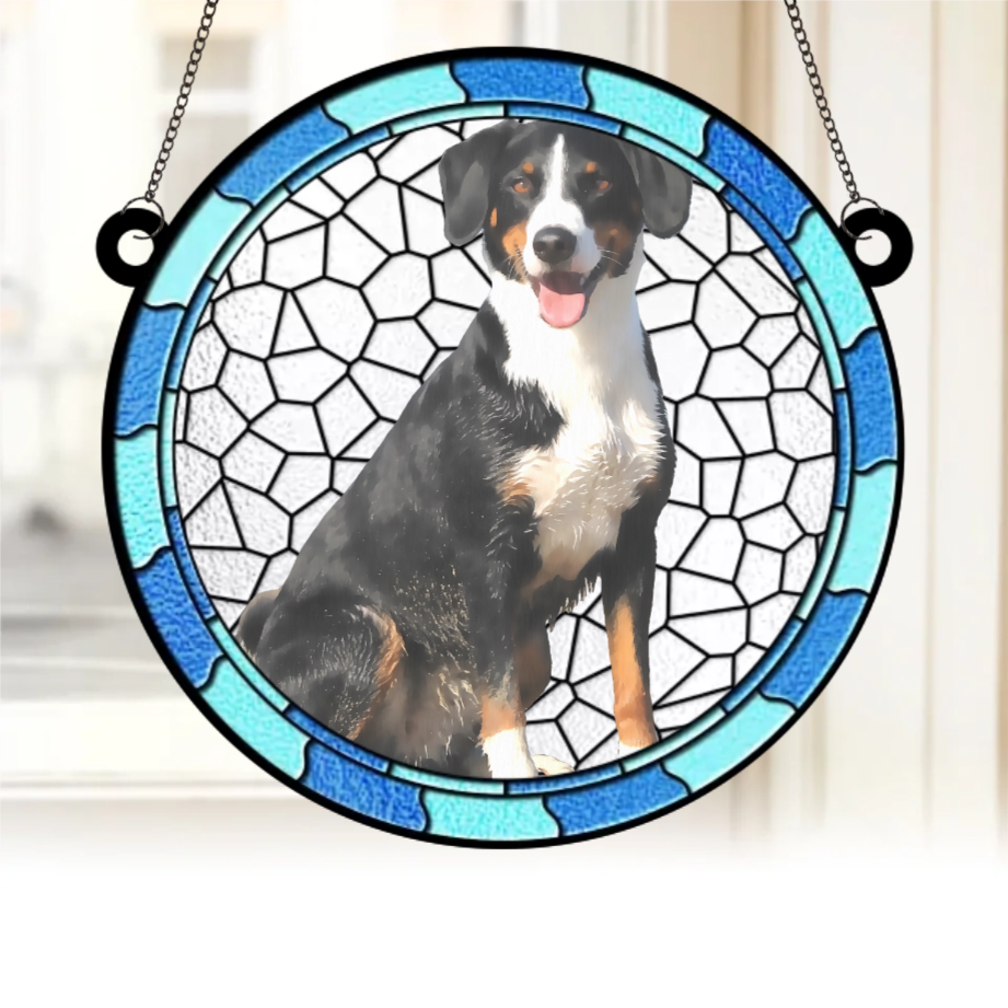 Custom Photo No Longer By My Side, But Forever In My Heart - Memorial Personalized Window Hanging Suncatcher Ornament - Sympathy Gift For Pet Owners, Pet Lovers
