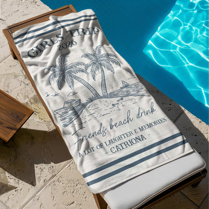 Girls Trip 2026 - Personalized Beach Towel
