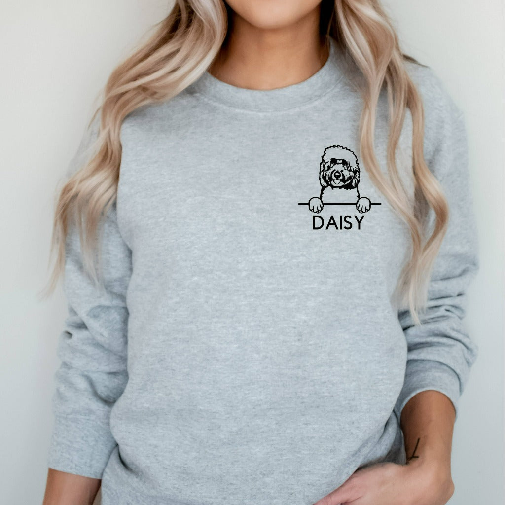 Personalized Dog Face Sweatshirt, Dog Shirt, Custom Dog Name Tee, Personalized Dog Shirt, Dog Lovers, Dog Dad, Dog Mama
