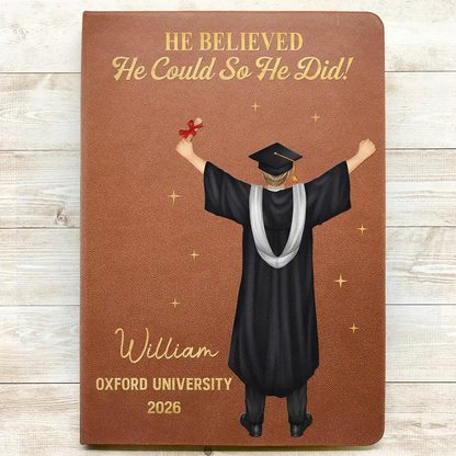 Graduation I Trust The Next Chapter - Personalized Leather Journal