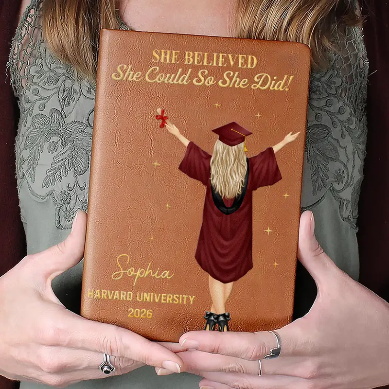 Graduation I Trust The Next Chapter - Personalized Leather Journal