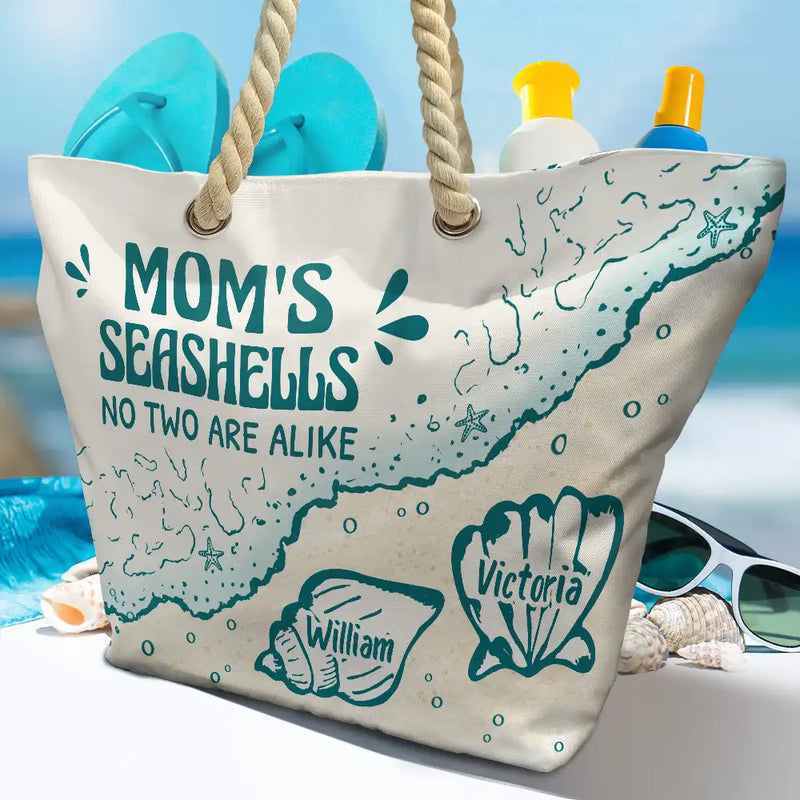 Grandmas And Moms Seashells - Personalized Beach Bag