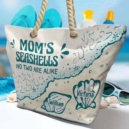Grandmas And Moms Seashells - Personalized Beach Bag