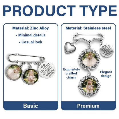 Custom Photo Here Is Something Old For Your Wedding Day - Personalized Lapel Pin