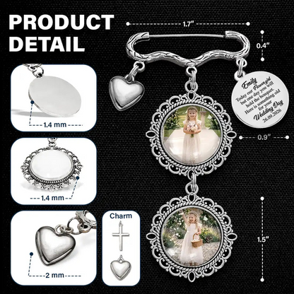 Custom Photo Here Is Something Old For Your Wedding Day - Personalized Lapel Pin