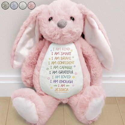 I Am Kind I Am Smart - Personalized Soft Toy Bunny