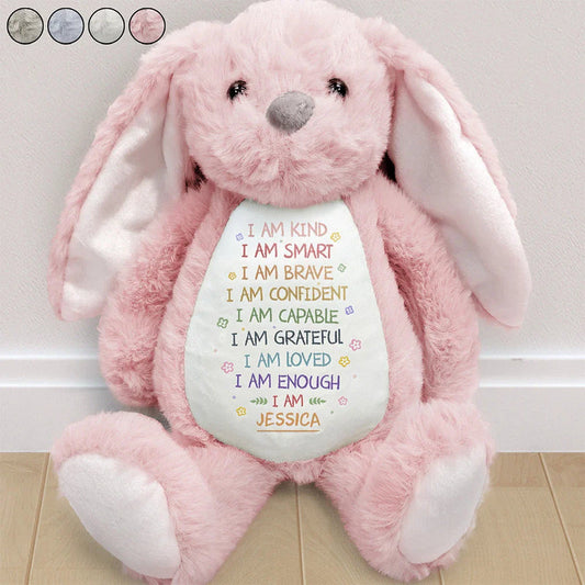 I Am Kind I Am Smart - Personalized Soft Toy Bunny