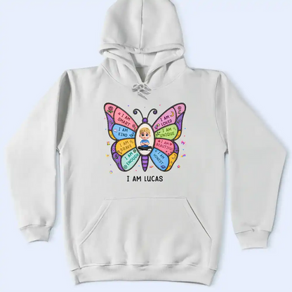 I Am Smart Kind Brave Butterfly - Personalized T Shirt