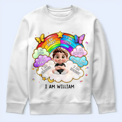 I Am Smart Kind Brave Butterfly - Personalized T Shirt