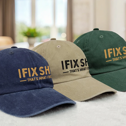 I Fix Sh!T That's What I Do - Personalized Vintage Washed Denim Cap