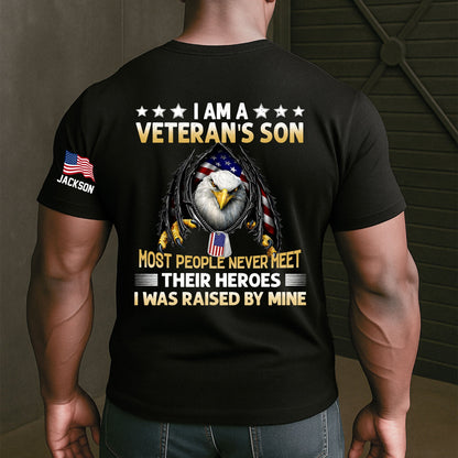 I Am A Veteran’s Son - Personalized Back Printed Shirt