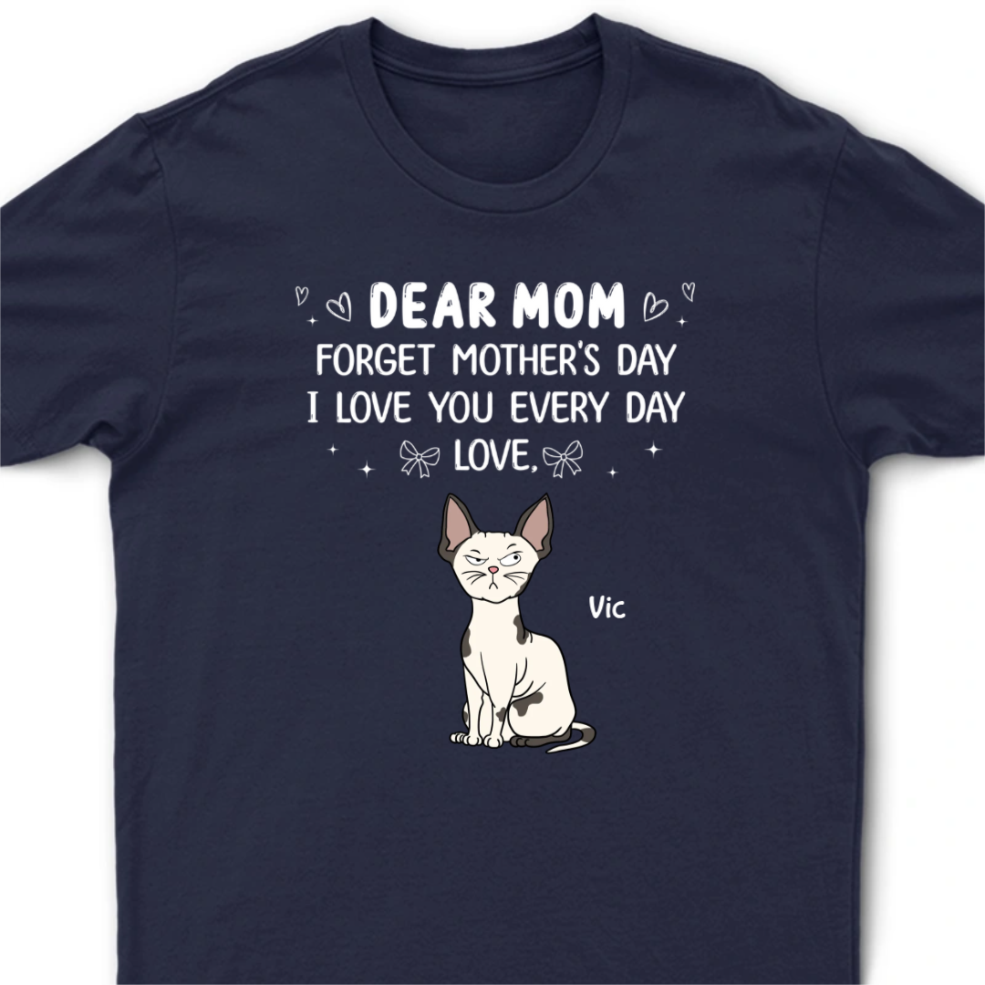 Forget Mother's Day We Love You Every Day Gift For Cat Lover Personalized Shirt