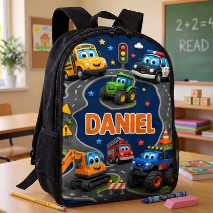 Kids Adventure With Dinosaur Unicorn & Wild Animal - Personalized Kids Backpack