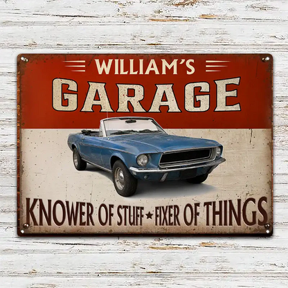 Knower Of Stuff Fixer Of Things - Personalized Classic Metal Sign