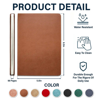 Custom Photo Realistic Watercolor Art Our Adventure Book Travel Couple - Personalized Leather Journal