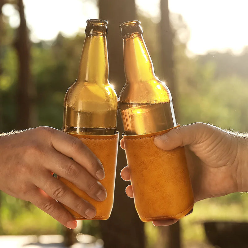 Our First Father's Day Together - Personalized Leather Can Cooler